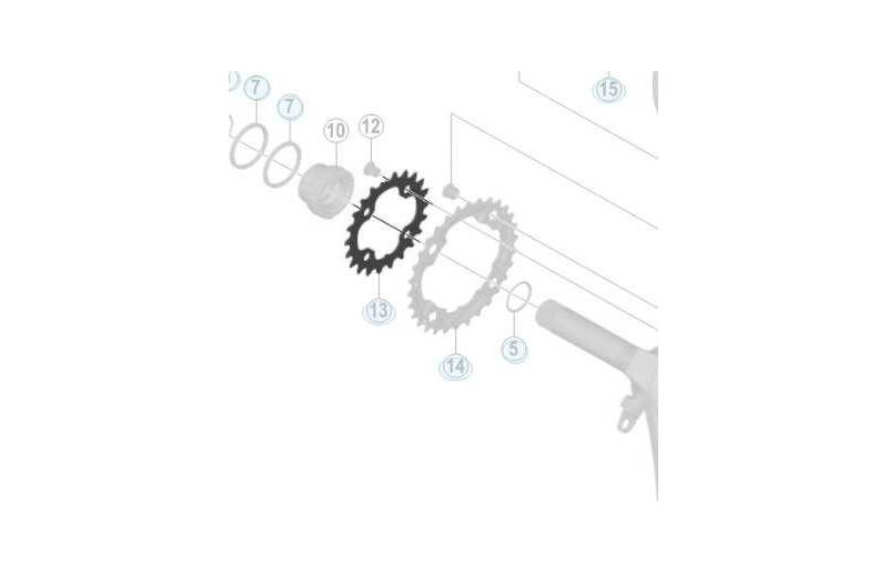 Drev Shimano Alivio FC-M4050 64 bcd 9 gear 22T sort