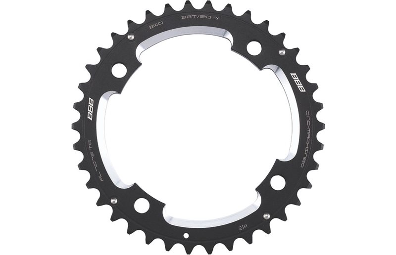 BBB Kedjedrev Mtbgear Sram 120 Bcd 2 x 10 Vaihteet 38T Musta