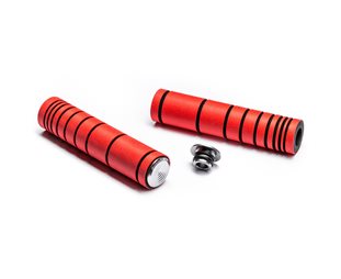 ABSOLUTEBLACK Dual density MTB silicone grip Fluo red