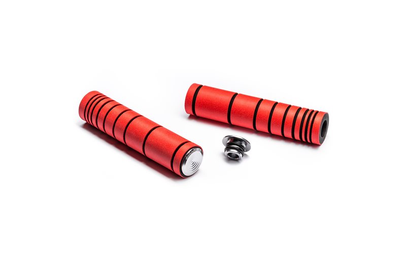 ABSOLUTEBLACK Dual density MTB silicone grip Fluo red