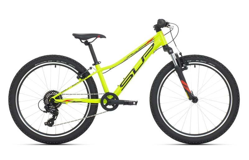 Lasten polkupyörä Superior Racer XC 24 Matta Lime/Musta/Punainen