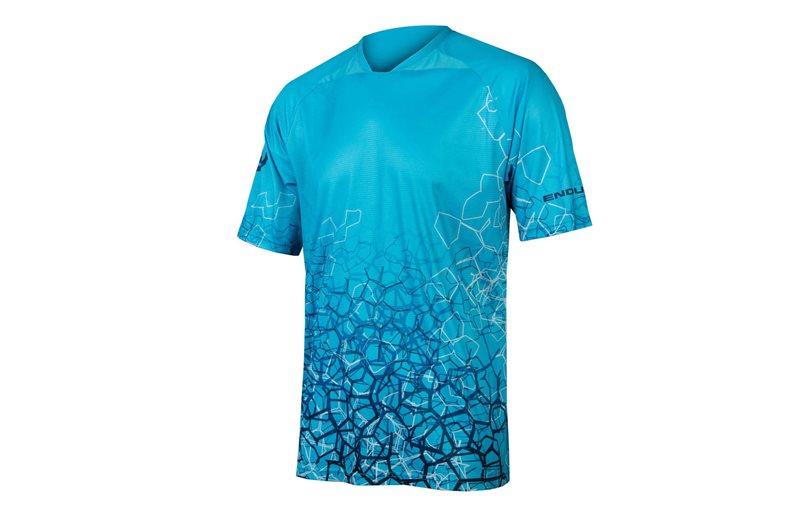Endura T-Shirt Singletrack Print Tee Ltd Electricblue