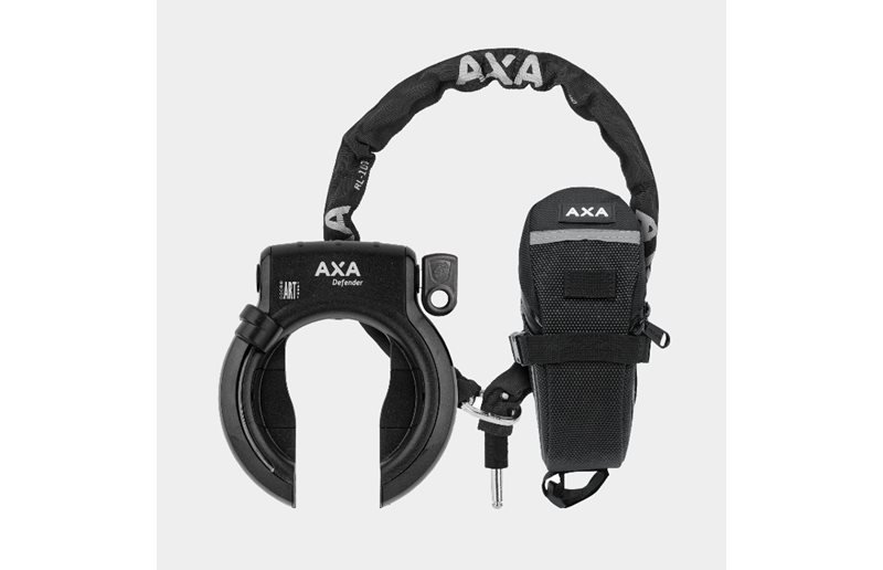 AXA Ramlås Defender + AXA Ramlåskjede Plug-in RLC 100 cm 5.5 mm + bag