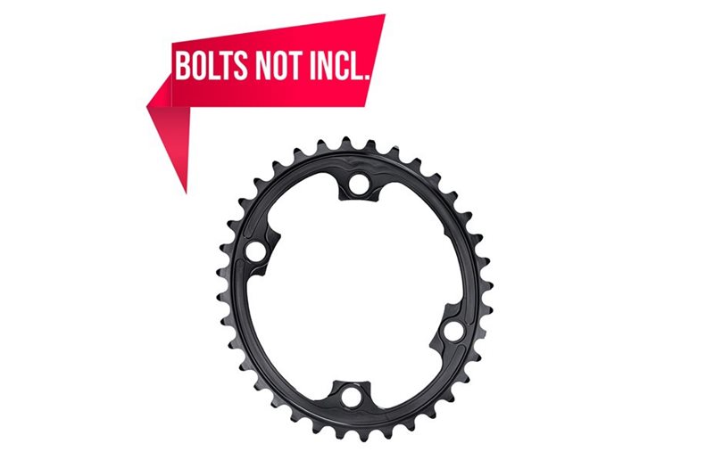 Drev absoluteBlack Ø110 mm BCD (Shimano Asymmetric) 2x10/11-Speed Oval 9100/8000 Alu 34T sort
