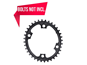 Drev absoluteBlack Ø110 mm BCD (Shimano Asymmetric) 2x10/11-Speed Oval 9100/8000 Alu 34T sort