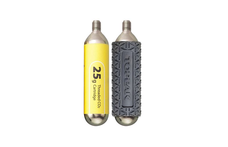 Kulsyrepatron Topeak gevind 25 gram 2-pak + 1 silikonebeskyttelse
