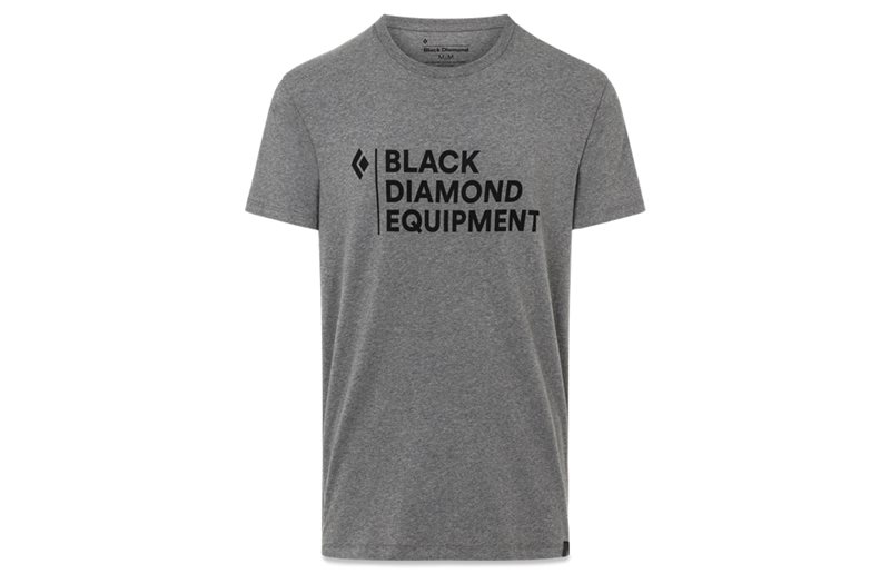 Black Diamond T-shirt Herr Stacked Logo Tee CHARCOAL HEATHER