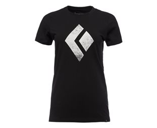 Black Diamond T-Shirt Dam Ss Chalked Up Tee Black