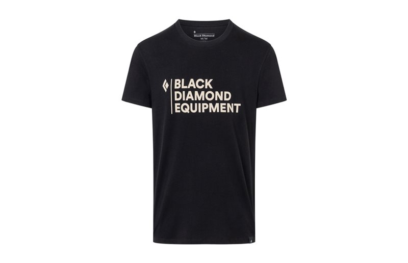 Black Diamond T-Shirt Herr Stacked Logo Tee Black