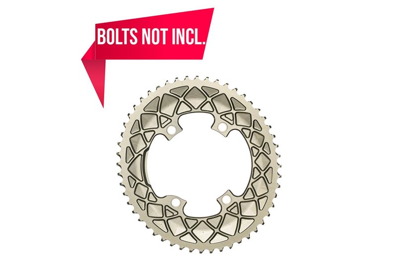Drev absoluteBlack Ø110 mm BCD 2x10/11-Speed Oval 9100/8000/9000/6800 Alu 46T Champagne
