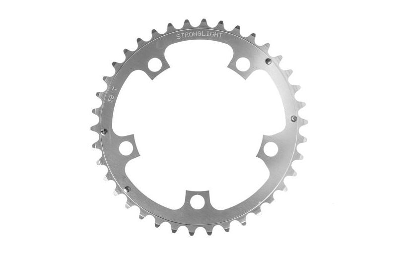 Drev Stronglight Ø110 mm BCD 2x 9/10-Speed Alu 38T Sølv