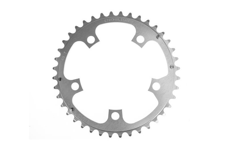 Drev Stronglight Ø110 mm BCD 2x 9/10-Speed Alu 40T Sølv