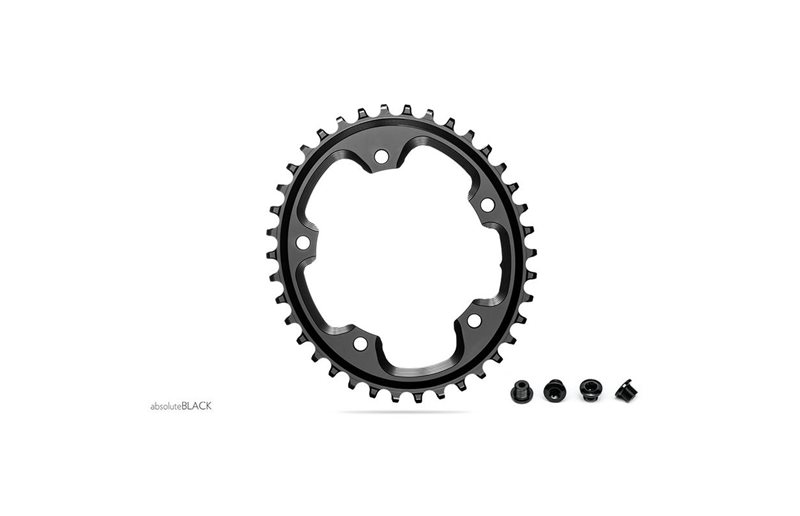 absoluteBLACK Eturatas ⌀110mm BCD 1x10/11/12-vaihteinen Ovaali NW Alu OneSize