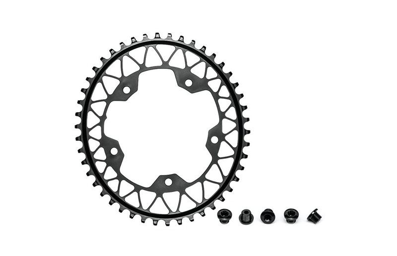 absoluteBLACK Eturatas ⌀110mm BCD 1x10/11/12-vaihteinen Ovaali NW Alu OneSize