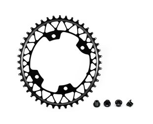 Drev absoluteBlack Ø110 mm BCD (Shimano Asymmetric) 1x10/11/12-Speed Oval NW Alu 50T sort