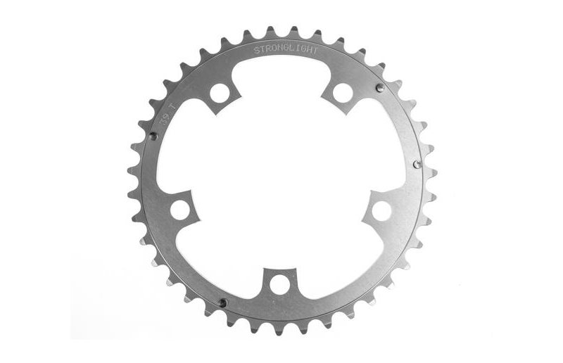 Drev Stronglight Ø110 mm BCD 2x 9/10-Speed Alu 39T Sølv
