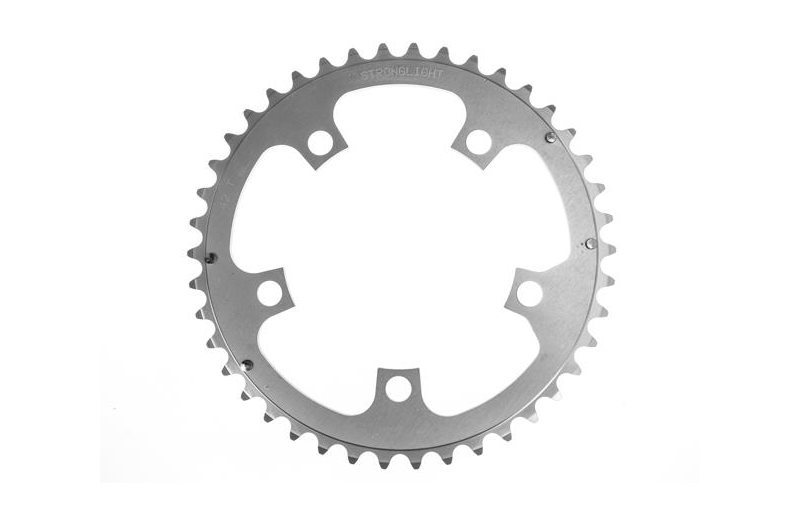 Drev Stronglight Ø110 mm BCD 2x 9/10-Speed X-SYNC Alu 42T Sølv