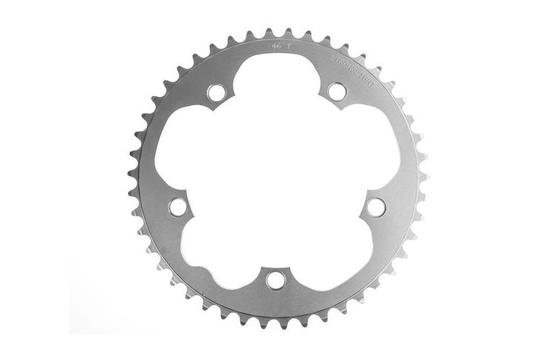 Drev Stronglight Ø130 mm BCD 2x 9/10-Speed Alu 46T Sølv