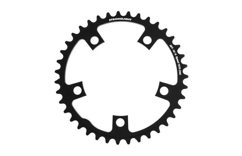 Drev Stronglight Ø110 mm BCD 2x 9/10-Speed Alu 39T sort