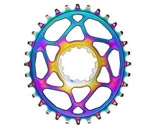 Drev absoluteBlack DM 3 mm Forskydning 1x10/11/12-Speed Oval NW BOOST SRAM Alu Oilslick 36T PVD Rainbow