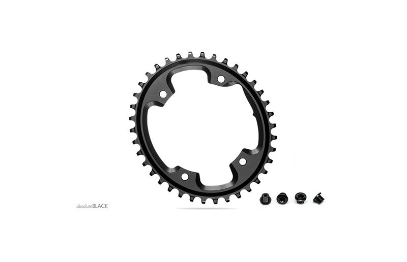 absoluteBLACK Eturatas ⌀110mm BCD (Shimano Asymmetric) 1x10/11/12-vaihteinen Ovaali NW Alu 40