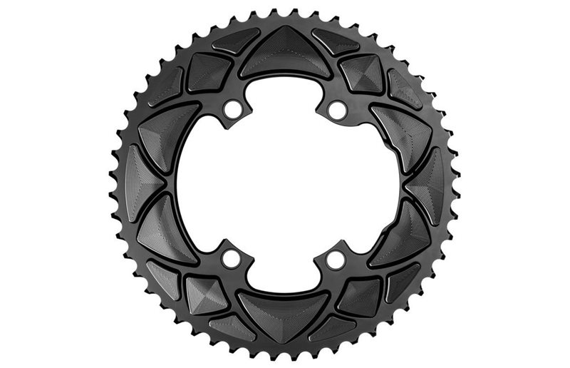 absoluteBLACK Eturatas ⌀110mm BCD (Shimano Asymmetric) 2x10/11-vaihteinen Shimano 4 Pultin Kampi Alu 50