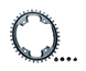 Drev absoluteBlack Ø110 mm BCD (Shimano Asymmetric) 1x10/11/12-Speed Oval NW Alu 42T grå