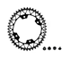 Drev absoluteBlack Ø110 mm BCD (Shimano Asymmetric) 1x10/11/12-Speed Oval NW Alu 46T sort