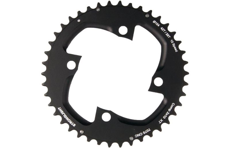 Drev Stronglight Ø104 mm BCD 2x10-Speed FC-M785 Alu 42T sort