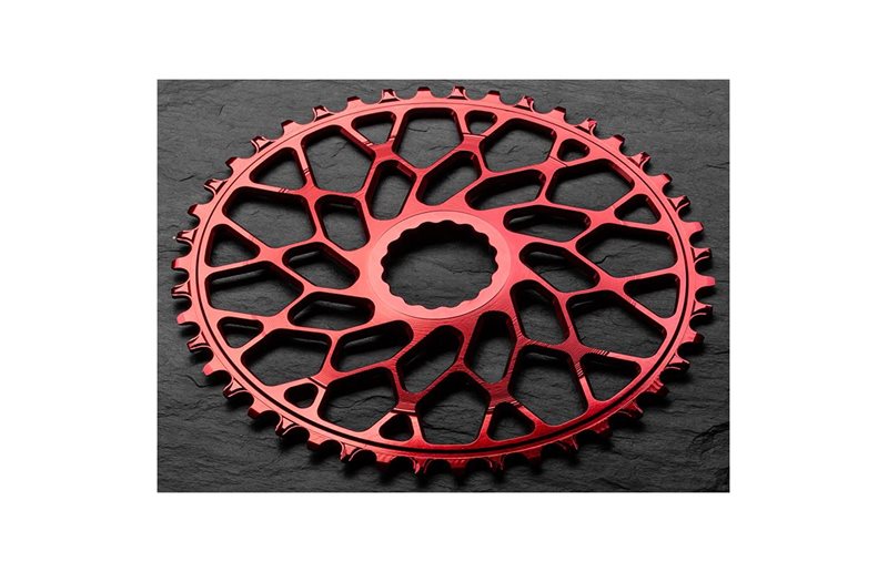 Drev absoluteBlack DM 1x10/11/12-Speed Oval Easton Gravel Alu 40T Rød