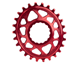 Drev absoluteBlack DM 3 mm Forskydning 1x10/11/12-Speed Oval NW Cinch BOOST Alu 36T Rød