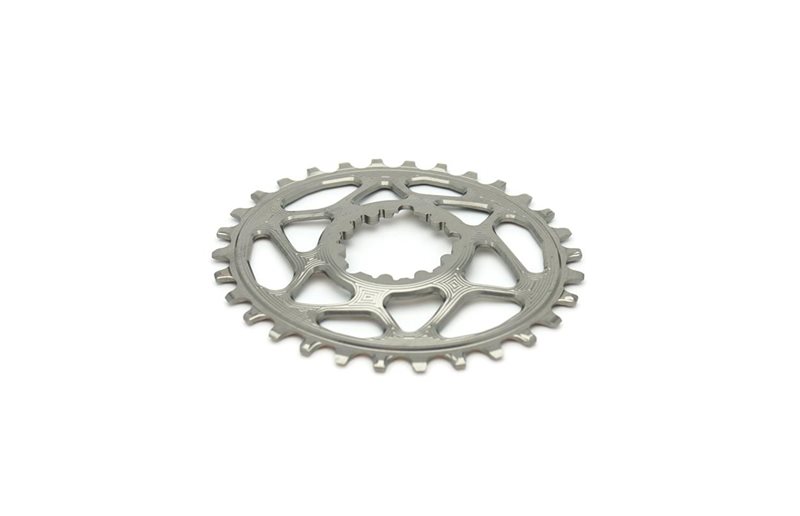 Drev absoluteBlack DM 3 mm Offset 1x9/10/11/12-Speed Oval NW BOOST Eagle Alu 30T Titanium