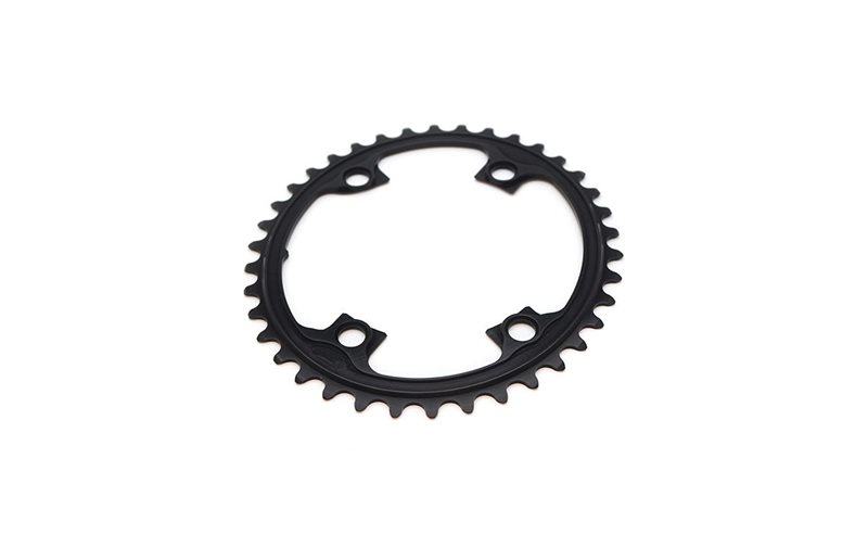 Drev absoluteBlack Ø110 mm BCD (Shimano Asymmetric) 2x10/11-Speed Oval 9100/8000 Alu 38T sort