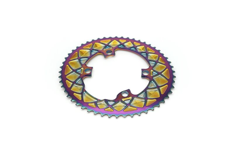 absoluteBLACK Eturatas ⌀110mm BCD (Shimano Asymmetric) 2x10/11-vaihteinen Ovaali 9100/8000 Alu 52