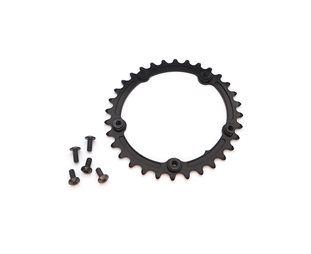 absoluteBLACK Eturatas Premium Line ⌀110mm BCD 2x10/11-vaihteinen Ovaali Alu 32