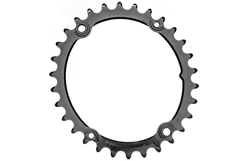 absoluteBLACK Eturatas ⌀110mm BCD 2x10/11-vaihteinen Ovaali 9100/8000/9000/6800 Alu 32