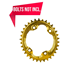 Drev absoluteBlack Ø96 mm BCD 1x10/11/12-Speed Oval NW M8000/M7000 Alu 30T Guld
