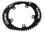 Drev Osymetric Ø130 mm BCD 10/11-Speed Oval Alu 52T sort