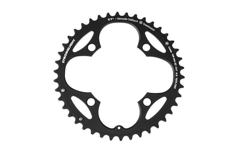 Drev Stronglight Ø104 mm BCD 3x9-Speed Alu 42T sort