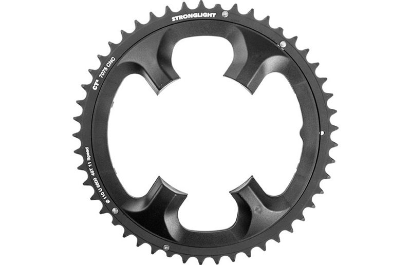 Drev Stronglight Ø110 mm BCD (Shimano Asymmetric) 2x11-Speed FC-6800 Alu 49T sort