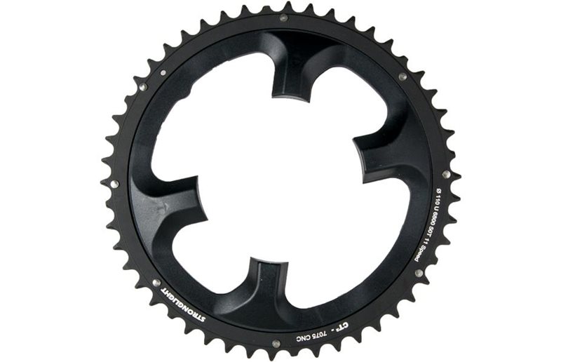 Drev Stronglight Ø110 mm BCD (Shimano Asymmetric) 2x11-Speed FC-6800 Alu 50T sort