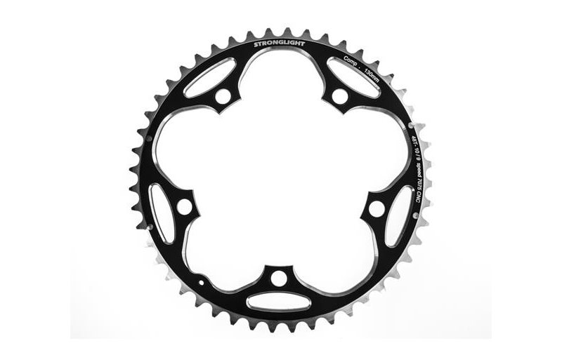 Drev Stronglight Ø130 mm BCD 2x 9/10-Speed Alu 48T sort