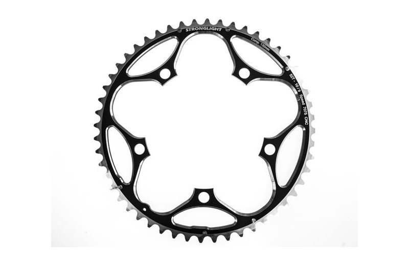 Drev Stronglight Ø130 mm BCD 2x 9/10-Speed Alu 52T sort