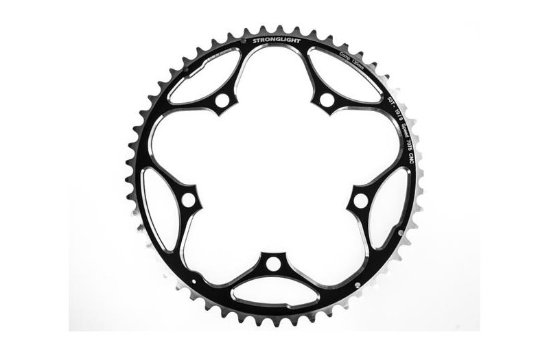 Drev Stronglight Ø130 mm BCD 2x 9/10-Speed Alu 53T sort