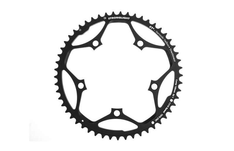 Drev Stronglight Ø130 mm BCD 2x10/11-speed Alu 53T sort