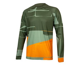 Endura Cykeltrøje MT500 L/S Print Tee Ltd Olivegreen