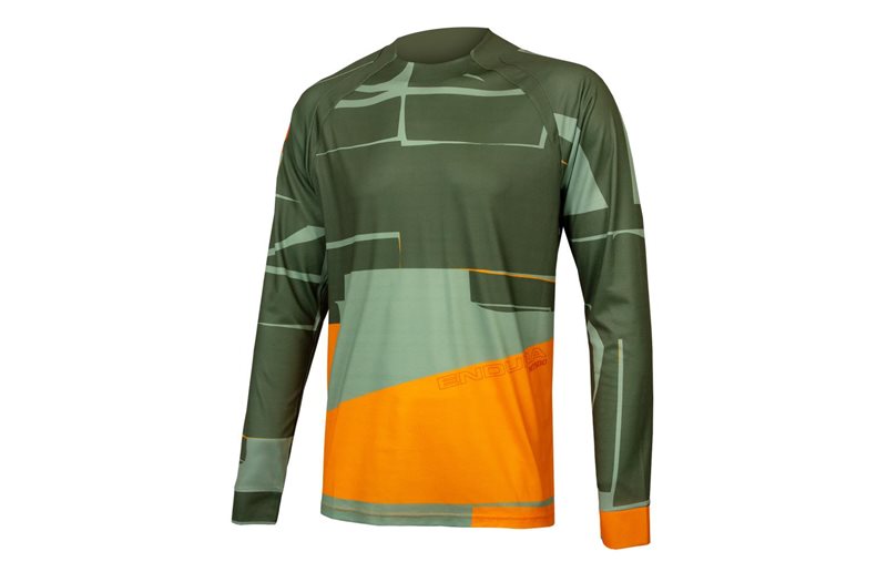 Endura Cykeltrøje MT500 L/S Print Tee Ltd Olivegreen
