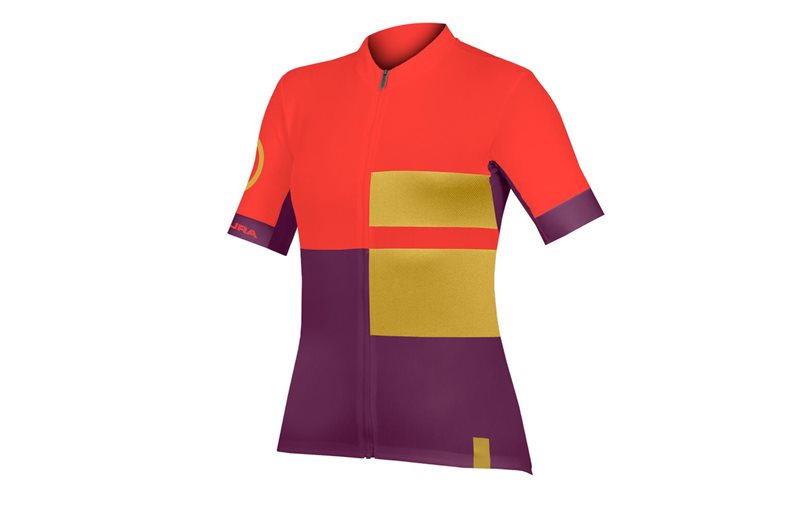 Endura Naisten pyöräilypaita FS260 Print S/S Jersey Pomegranate