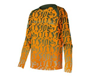 Endura Cykeltröja Kids MT500 L/S Print Jersey Ltd Tangerine