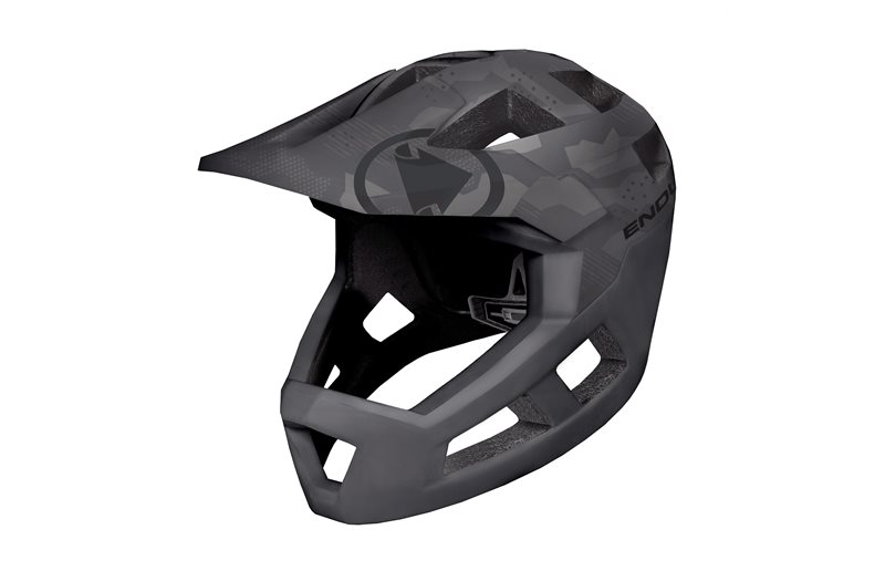Lasten pyöräilykypärä Endura Singletrack Youth Full Face Greycamo